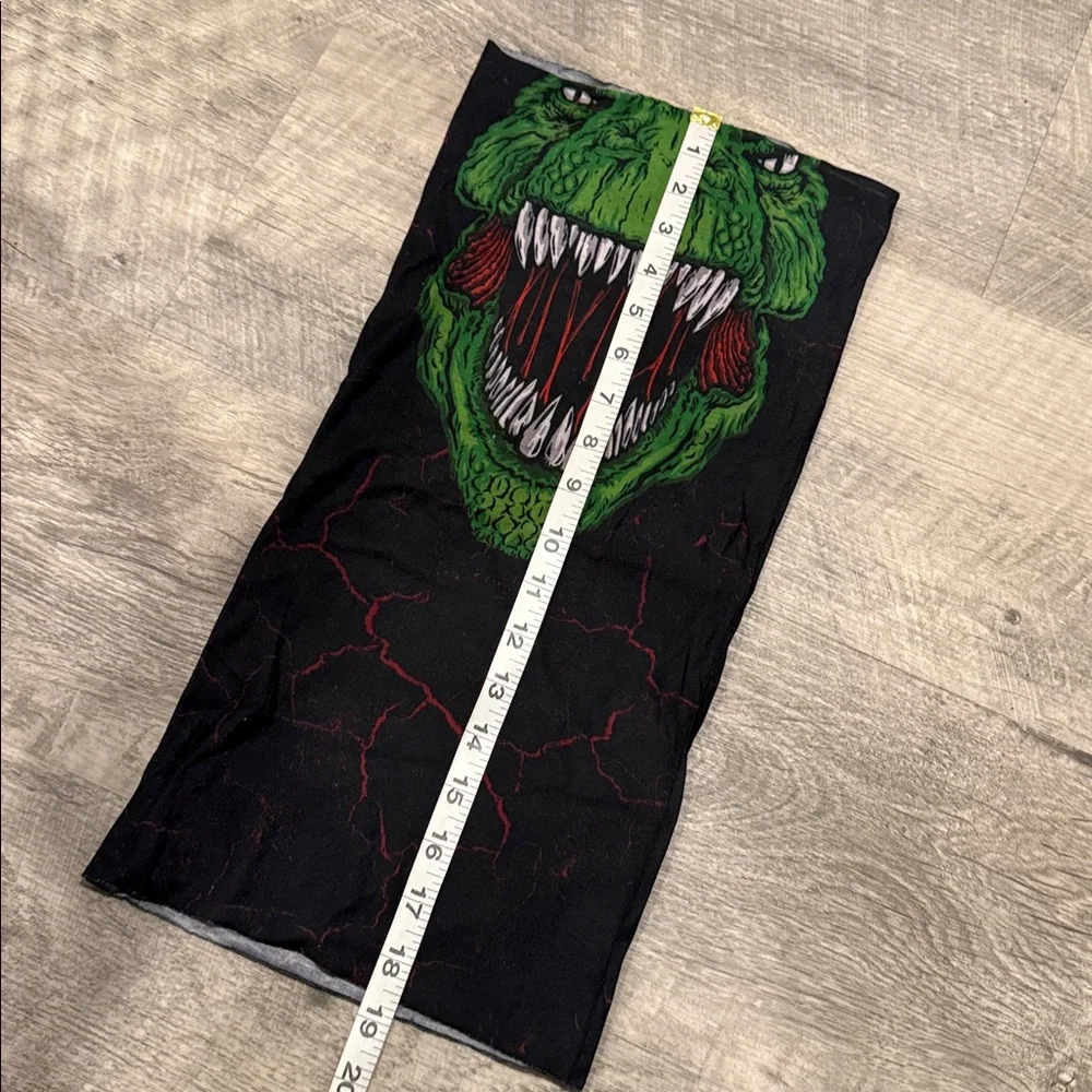 Dinosaur Graphic Black Scarf
